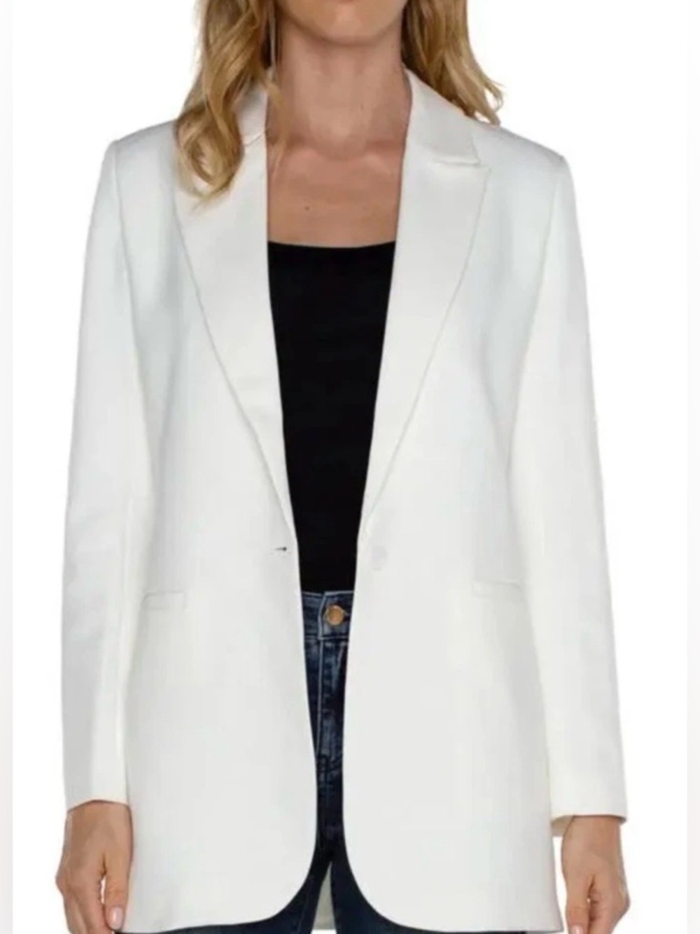 NWT Liverpool Los Angeles Women’s Button Front Oversized Blazer Sz M NWT